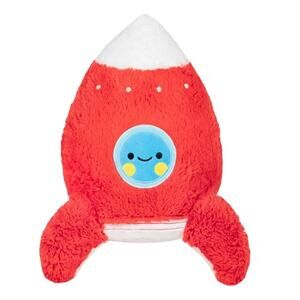SQUISHABLE Large 18"‎ RETIRED Red Rocket Space Ship Stuffed Plush Celestials EUC